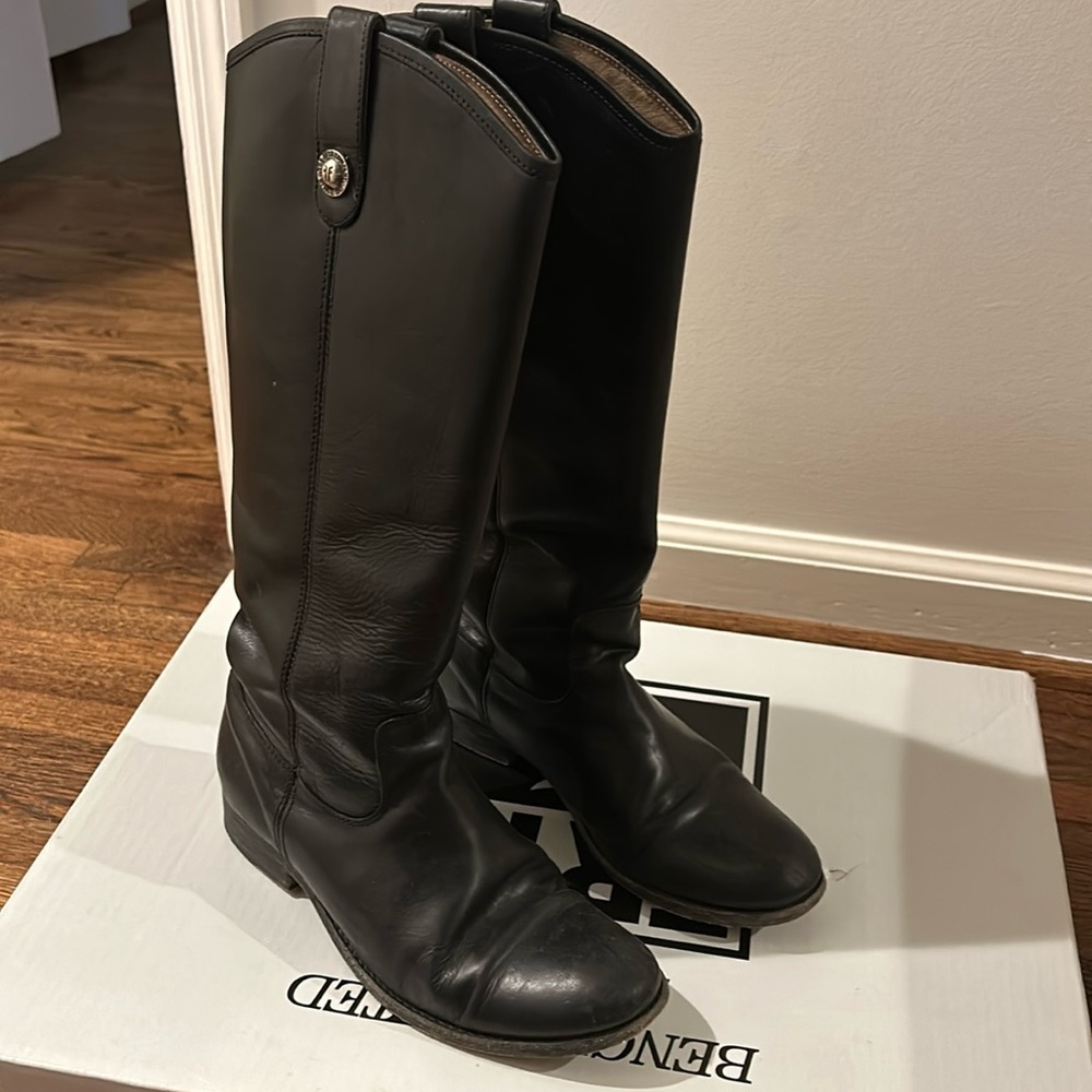 Black Melissa button boots